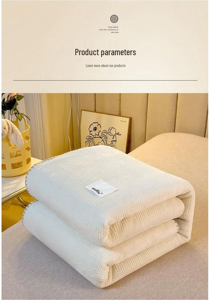 Thickened Waffle Knit Blanket: Office, Nap, Sofa, Aviation, Air Conditioning Use