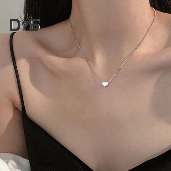 Minimalistisk Kjærlighet Halskjede Elegant kragebein anheng Hjerteform Lett krage halskjede Dame Halskjede