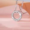 925 Sterling Silber Kreis Anhänger Halskette für Damen - Koreanischer Stil, Leichter Luxus, Neue Mode
