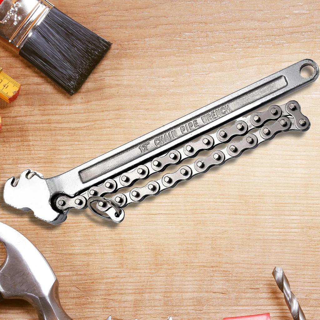 Steel 16-Inch Chain Pipe Wrench Heavy Duty Long Handle Automotive Repairing Accessories for Agricultural Machinery
