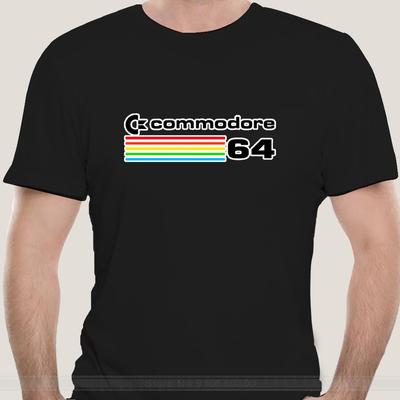 Baumwoll T-Shirt Herren Sommer Mode T-Shirt EU Größe Commodore 64 Computer Geek Retro Cool T-Shirt