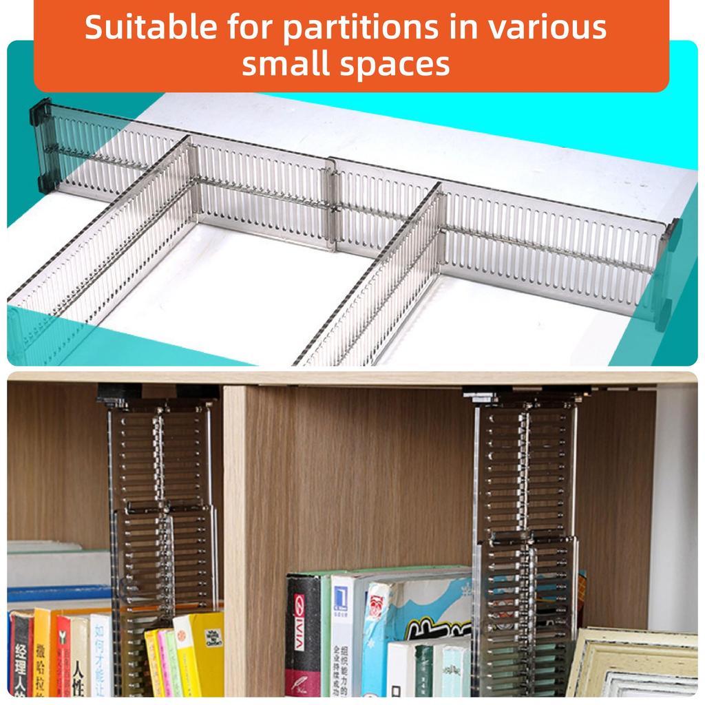 Adjustable Clapboard Drawer Divider Partition DIY Durable Storage Organiser Wardrobe Closet Punch-free Separator