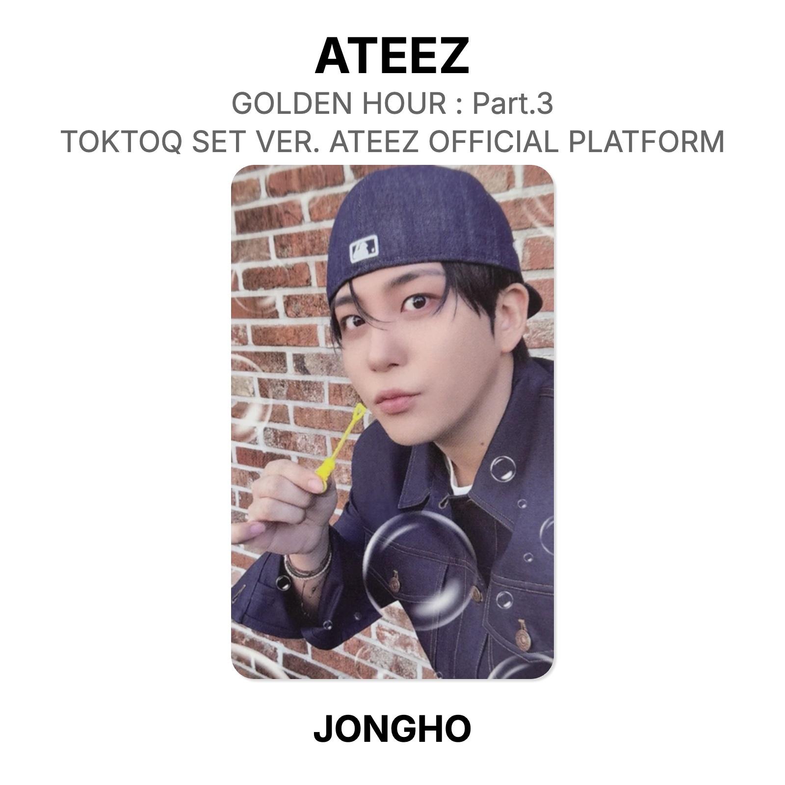 ЗОЛОТОЙ ЧАС ATEEZ : Часть 3 TOKTOQ SET VER. Официальная платформа ATEEZ Официальная фотокарточка JONGHO