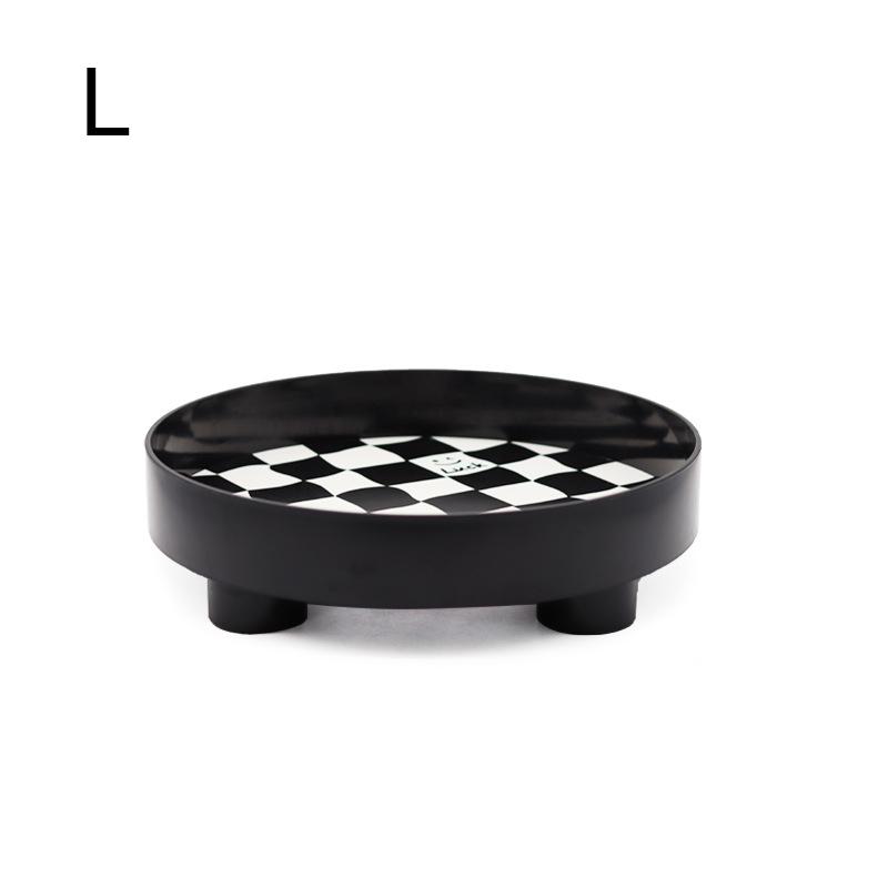 1ks plastový podnos Stolní kostkovaný podnos Černobílý podnos na šperky Nordic Storage Box Dekorativní podnos 26/30 cm