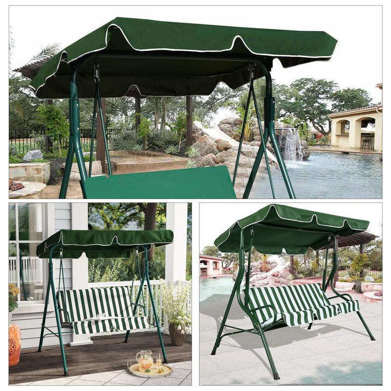 Outdoor Swing Canopy Replacement Waterproof Gazebo Canopy Replacement Outdoor Sunshade Cover Rainproof UV-resistant Awning Top