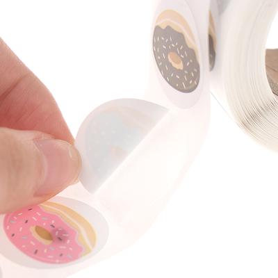 500Pcs Donut Aufkleber 8 Designs Leckere Kuchen Brot Backen Etiketten Aufkleber