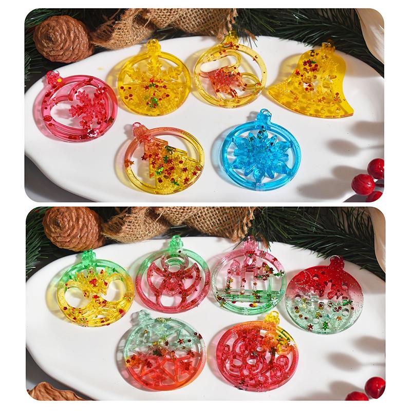 Christmas Series Pendant Ornament Epoxy Resin Silicone Mold Diy Jewelry Keychain Decoration Supplies