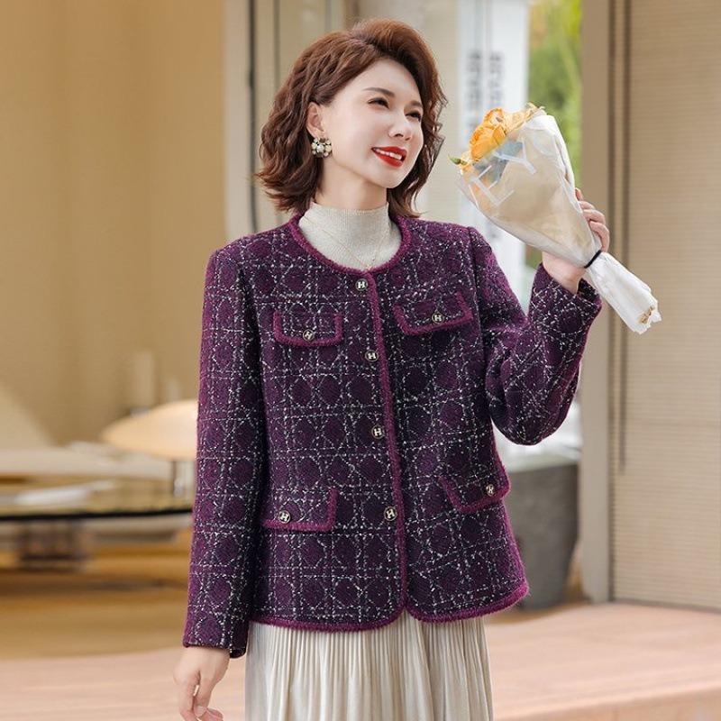 

Новое пальто высокого класса осеннее шерстяное пальто женское 5XL [recommended 150-80kg] фуксия