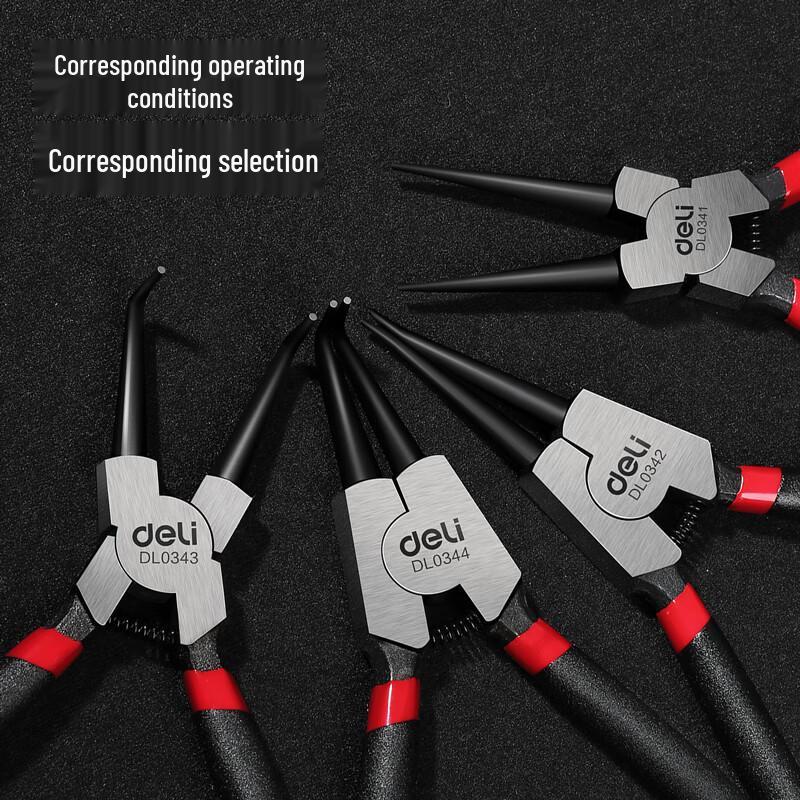 Deli 4-in-1 Circlip Plier Set