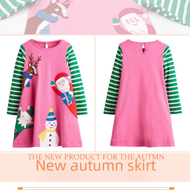New A-Line Long-Sleeved Dresses for Girls, Perfect for Spring and Autumn