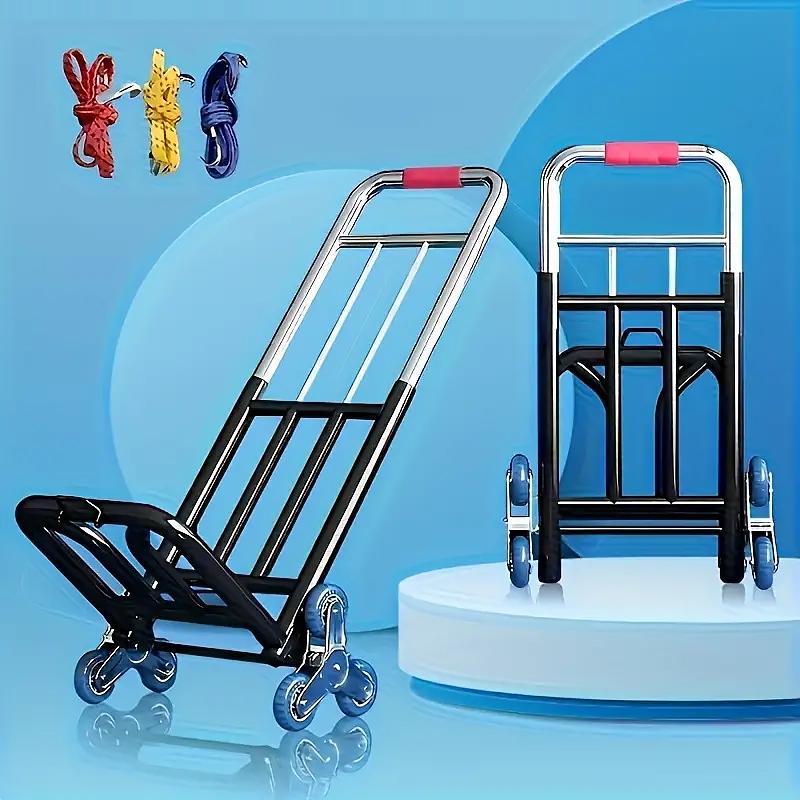 1 tk Kokkupandav Ostukäru Transportkäru Kaasaskantav Trepist ronimiseks Liigutamiseks Suur Kandevõime Transportimine Mitu Suurust