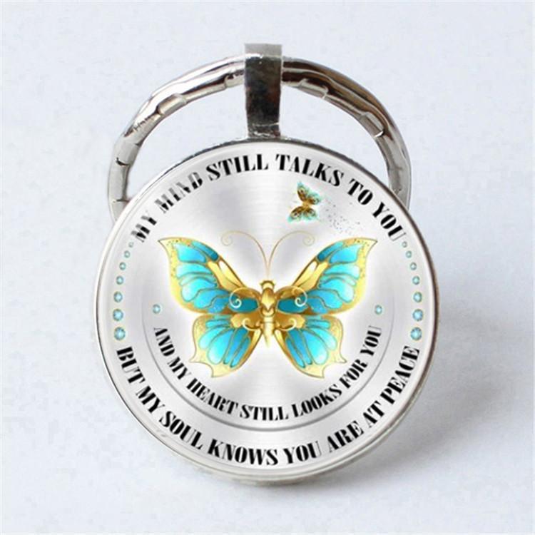 Keychain Accessories Pendant Floral Thanksgiving Text Good Friends Retro Personalized Keychain Gift Pendant