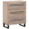 VidaXL White Buffet 60x34x75 Cm Solid Mango Wood, Storage Cabinet, Kitchen Storage Furniture, Cupboard, 377454