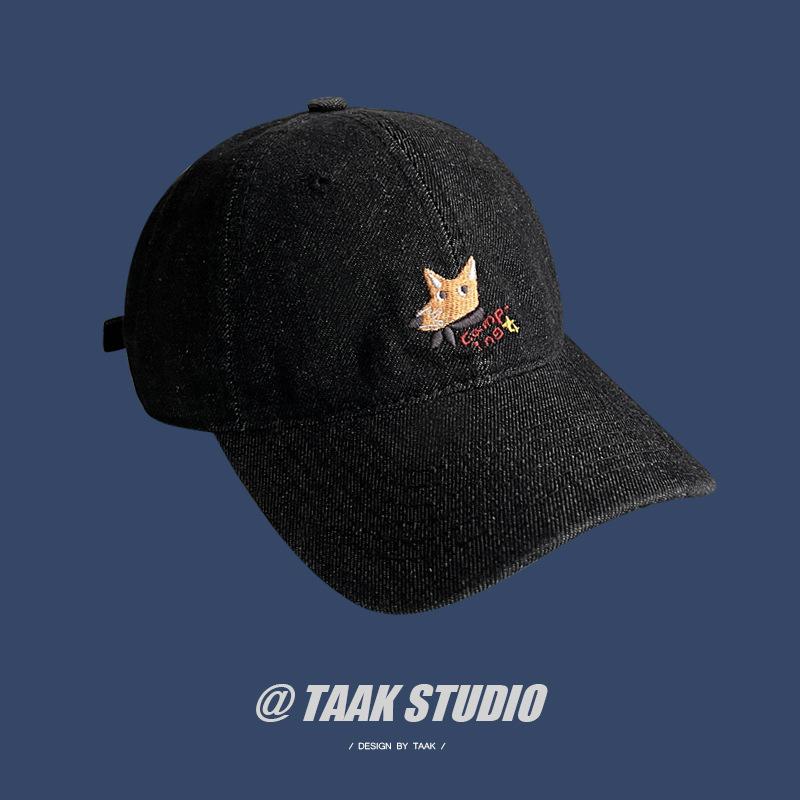 Versatile Denim Baseball Hat For Women With Cute Fox Embroidery Ideal For Spring