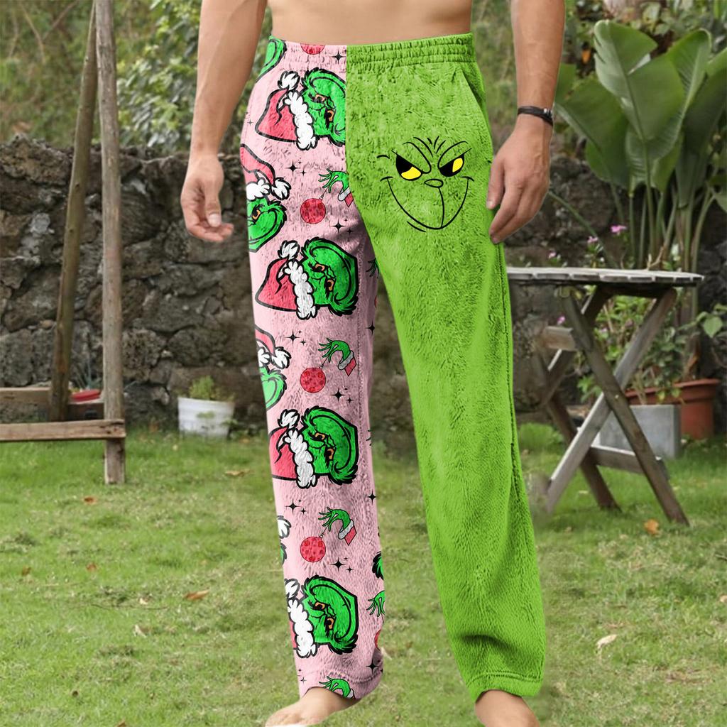Men's Allover Printed Home Pants Sleeping Pajama Pants Long Pants Pajama Pants