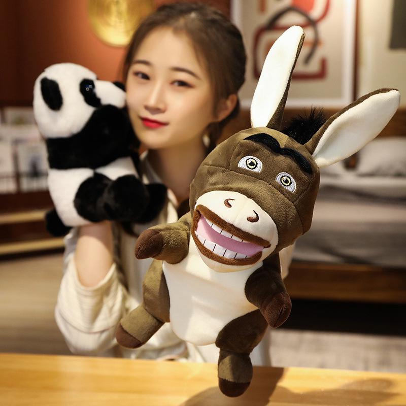 Panda Cartoon Hand Puppet Plush Toy for Parent-Child Interaction and Early Education