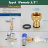 1/2/5Pcs Brass Garden Hose Quick Connectors - Universal 1/2" & 3/4" Tap Fittings for Water Hose Pipes