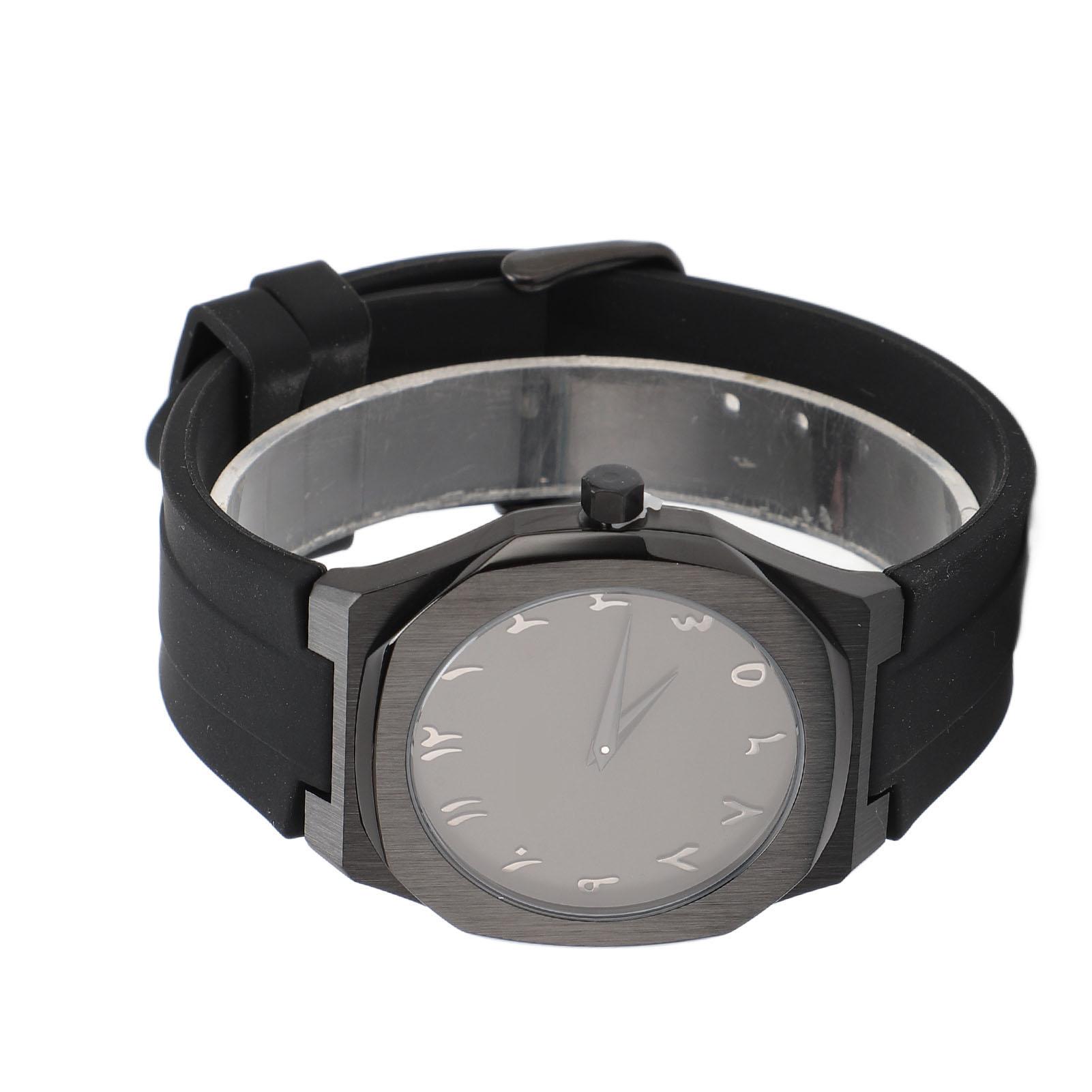 

Men Quartz Watch Stainless Steel Case Silicone Strap 50M Waterproof Automatic Mechanical Watch Built in Battery