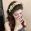 Vintage Polka Dot Bow Headband Women Hair Hoop High Cranial Top Princess Style Hairband Daily Makeup Washing Hair Accessories