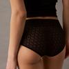 Calvin Klein Sexy Letter Lace Half Coverage Triangle Underwear Women Underwear Space-Black QD5285