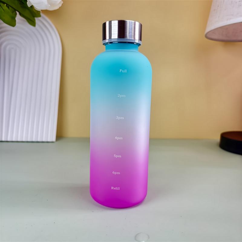 550ml Sport Water Bottle With Time Marker Motivational Reusable Fitness Sports Outdoors Travel Leakproof Frosted Plastic Cup