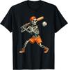Funny Skeleton Batting Baseball Halloween Design Unisex Unisex T-Shirt