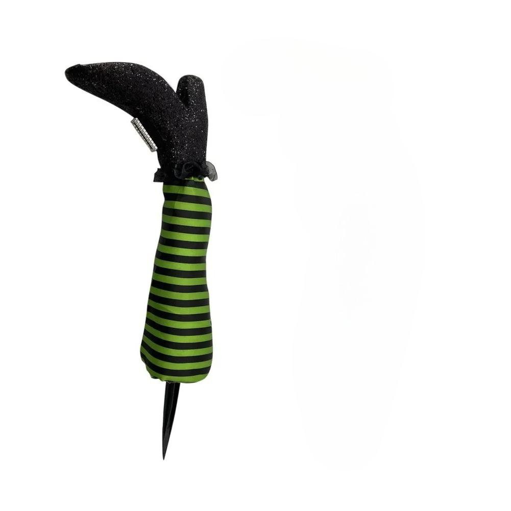 1PCS Halloween Decoration Evil Witch Leg Decoration Inverted Evil Witch Feet Boots Stakes Courtyard Lawn Outdoor Garden Props