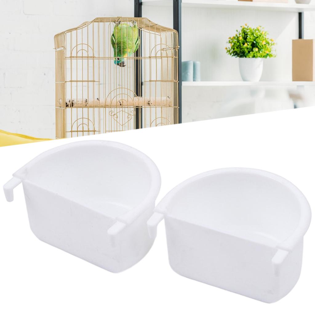 2/12pcs Bird Food Feeding Dish Cups Parrot Bird Cage Hanging Feeder Bowl for Small Animals Budgie Parrot Parakeets Lovebirds