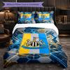 Set Biancheria da Letto Calcio Newcastle United 3 Pezzi Morbido Copripiumino con Federe Set Decorazione Camera da Letto per la Casa