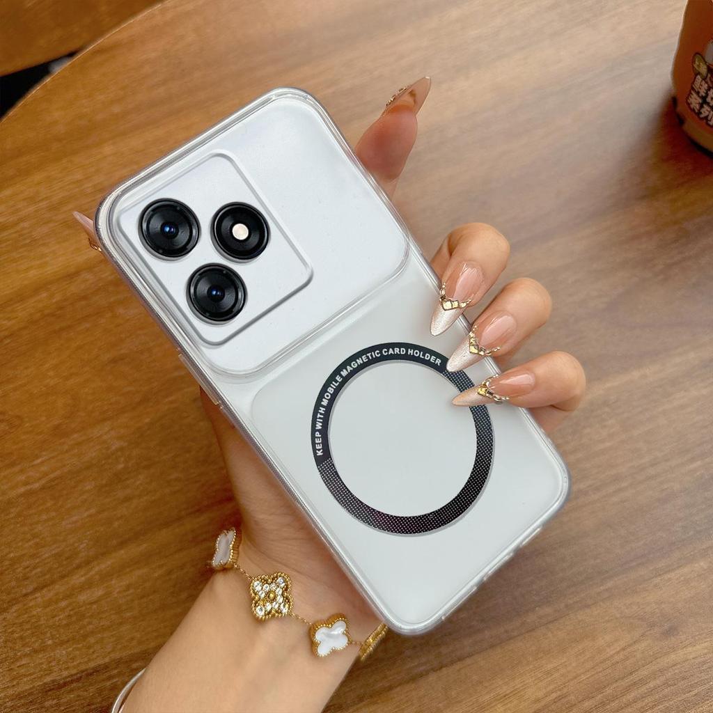 Case for TECNO SPARK 10 4G,10C Wireless Charging Magnetic Ring Casing Anti-Fingerprint Matte Cover