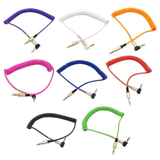 Audio Cable HIFI Plug Play Clear Sound Quality Telescopic 3.5mm Male To Female
