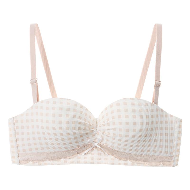 Underwear Women's Small Breasts Gather Peach Cup Seamless Bra Comfortable, Breathable and Sexy Anti-drop Breast Bra