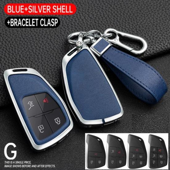 1Pc Zinc Alloy Remote Key Fob Cover Case For Chevy Suburban Silverado Tahoe