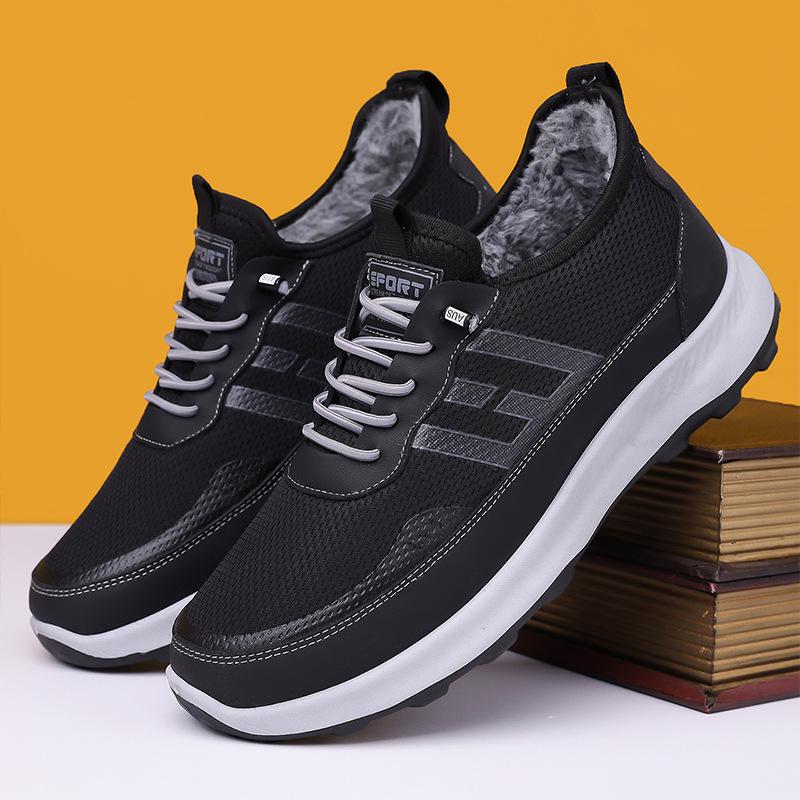 Men s Winter Non-slip Thickened Velvet Sporty Casual Cotton Shoes 43
