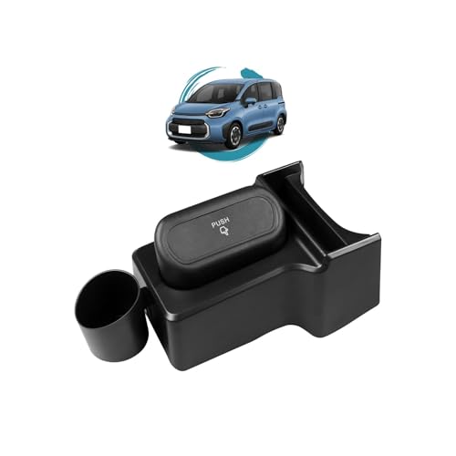 ruiya 3-in-1 Console Box with Drink Holder and Trash Can for the New Toyota Sienta (10 Series, 3rd Generation) - Sienta 10 Series Console Tray with Cu