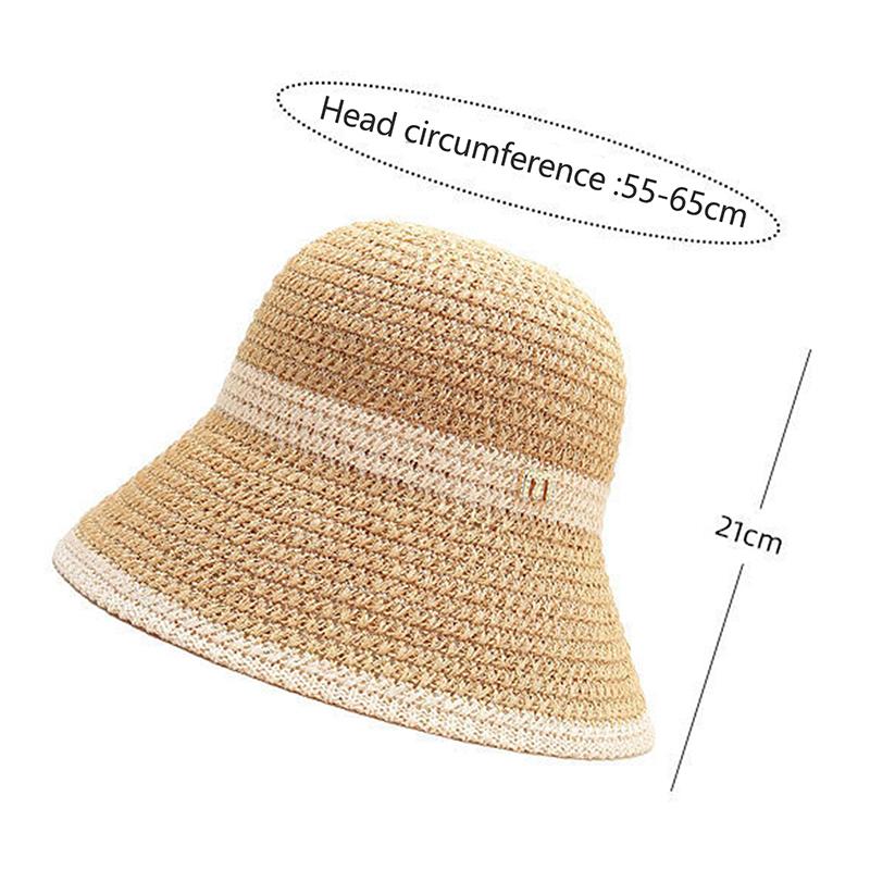 Summer Bucket Hats Cap For Women Double Layer Spring Fisherman Hat Outdoor Foldable Suncreen Beach Hat