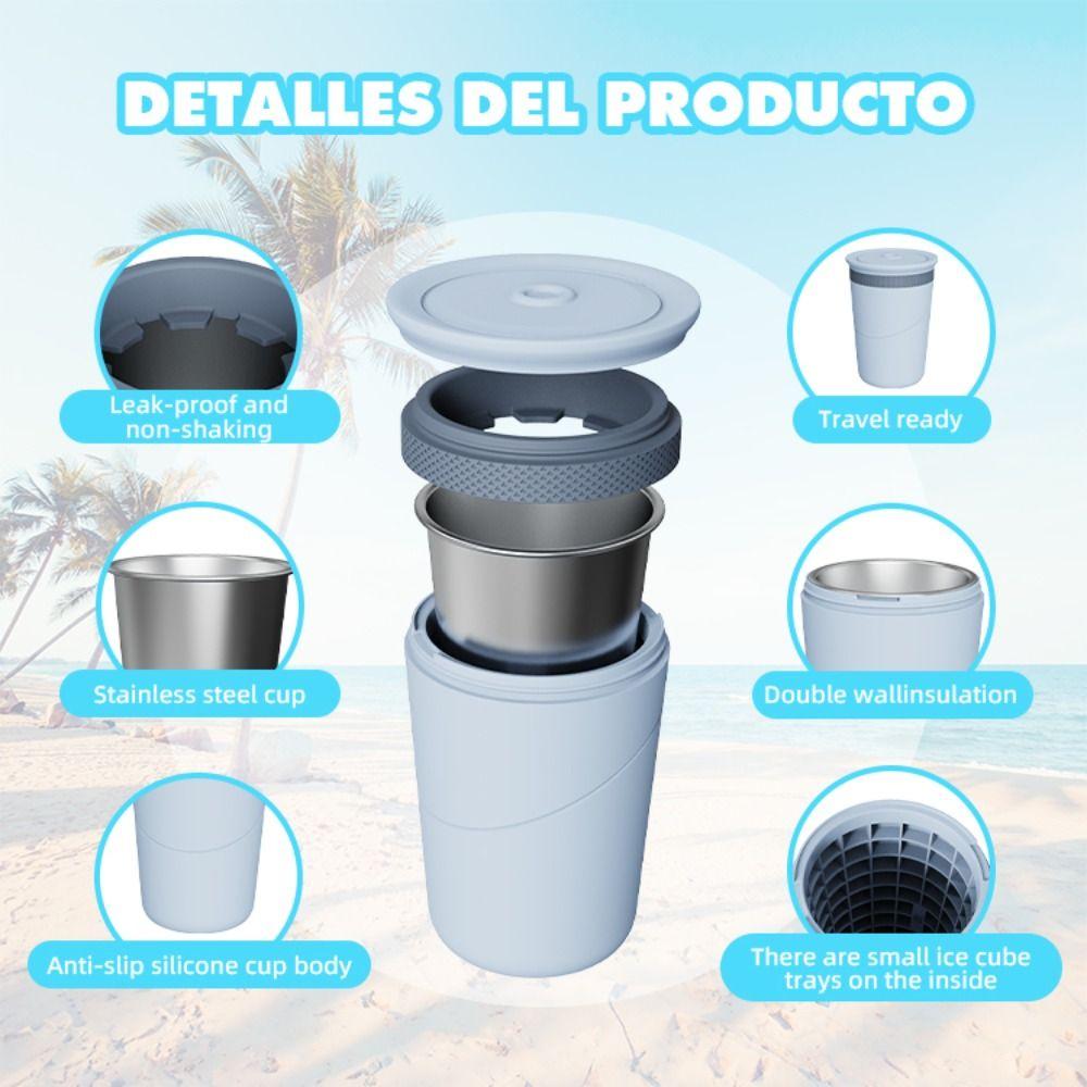 Quick Freeze Straw Cup with Ice Tray Blue Purple Pink Cold Drink Cup Summer