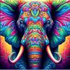 CHENISTORY Diamond Embroidery Colorful Elephant Full Square Diamond Painting Animal Diamond Mosaic Cross Stitch Craft Kit for Ho