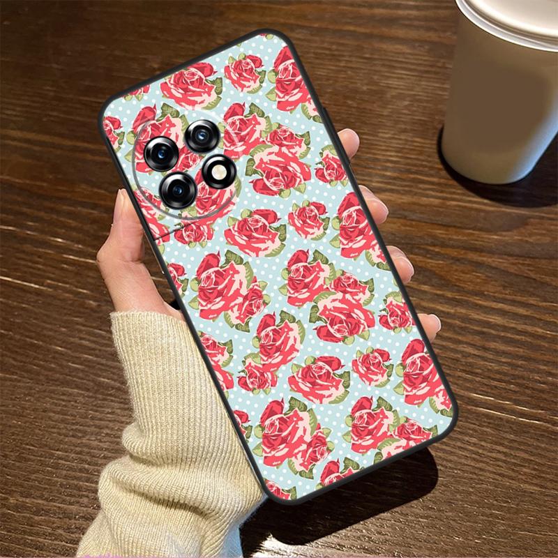Floral Chic Roses Tulips Garden Case For OnePlus 15R 13R 12R 10R 8T 10T 13T 15 13 12 11 9 10 Pro Nord CE 5 4 3 2 Lite N20 N30