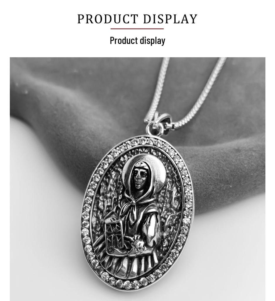 Cross-Border TK Shein Pendant: Punk Hip-Hop Gothic Dark Style Heavy Industry Necklace
