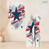 Women Plus Size Round Neck Three Quarter Sleeve Eagle Printed Flared Top Flared Pants Two Piece Set