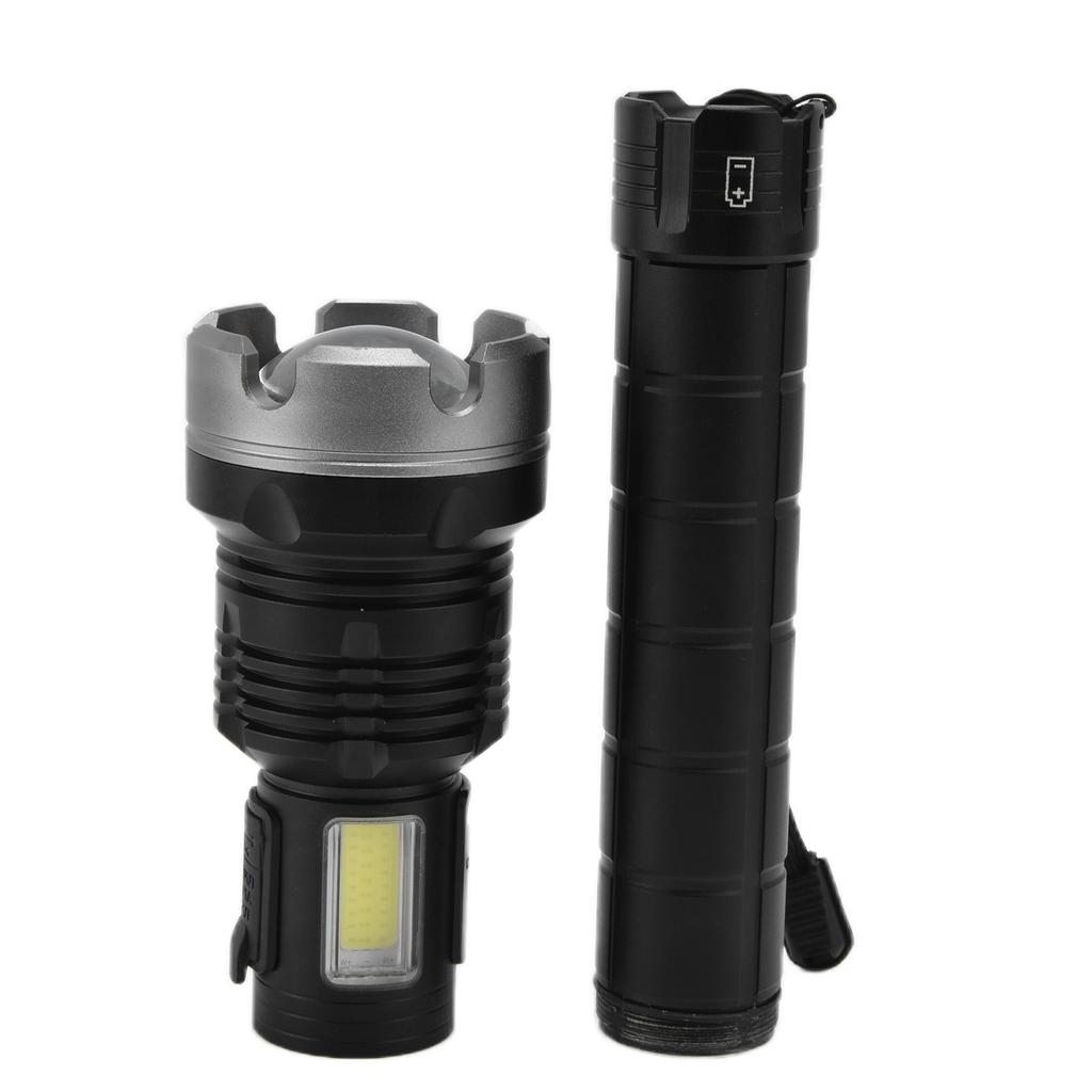 P90 Powerful Flashlight 5000LM Telescopic Zoom Flashlight IP65 Waterproof Electric Torch for