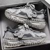 Men's Trendy Breathable Mesh Sneakers with Thick Tire Sole