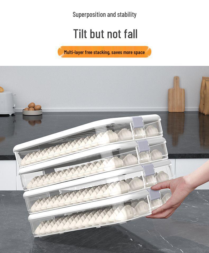Multi-Layer Food-Grade Dumpling Storage Box for Freezer and Refrigerator
