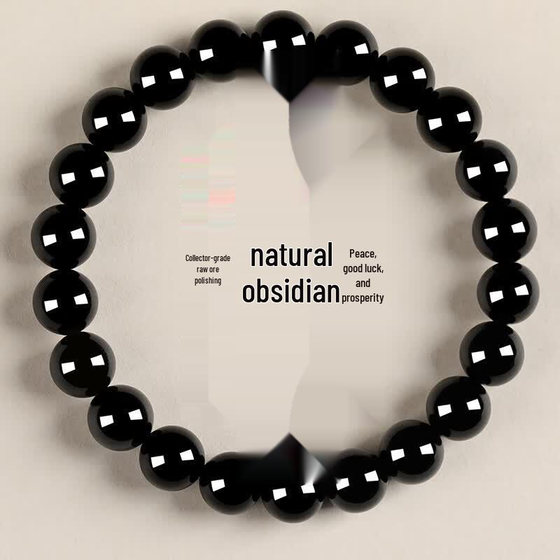 Collection Grade Natural Obsidian Bracelet