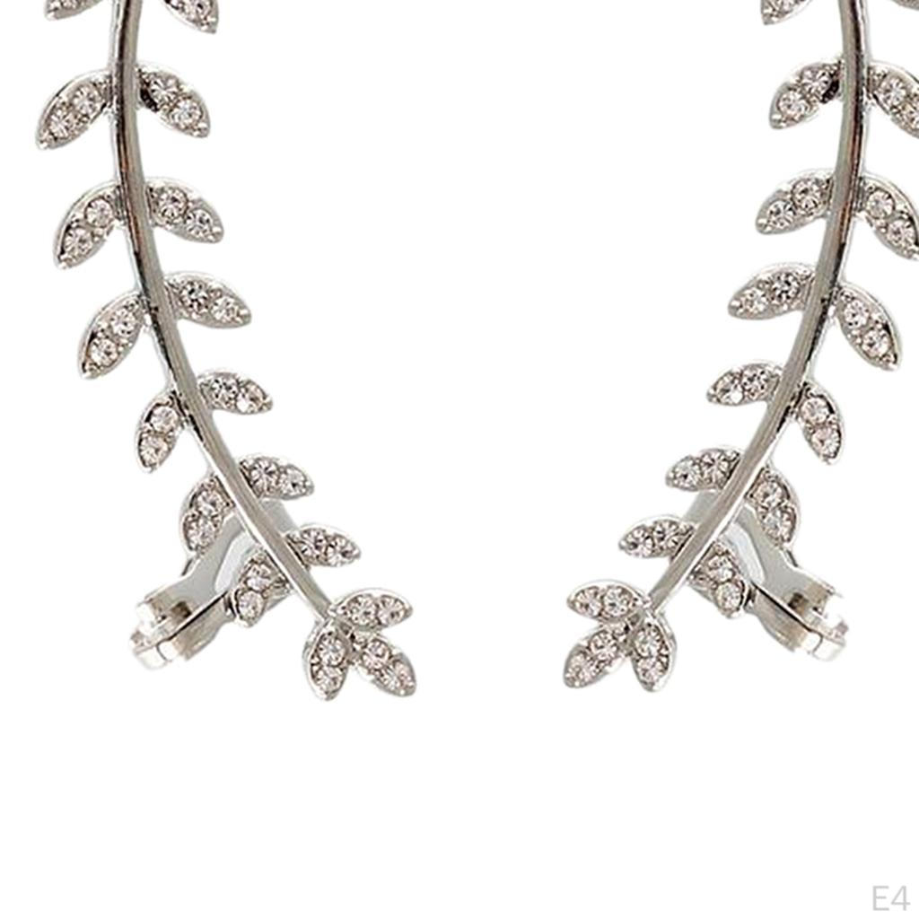 Leaf Earrings Crystals s (in Different Colors)
