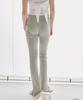 RONRON Logo Layered Golgi Leggins Pants Gray