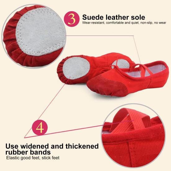 Dětské dospělé plátěné boty na baletní tanec Pointe Dance Gymnastické boty