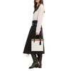 Coach Field 22 Badge Decorated Vertical Leather Tote Bag Women tote White Brown C3461-B4CAH