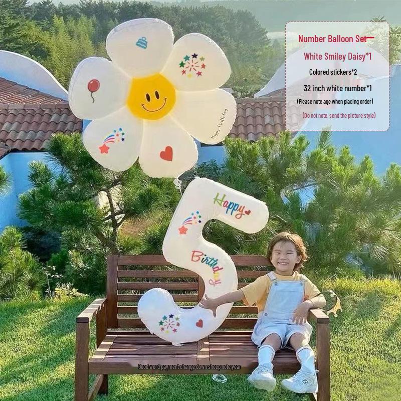 32nd Birthday Number Balloons & Decoration Set for Kids - Photo Props for Boys & Girls
